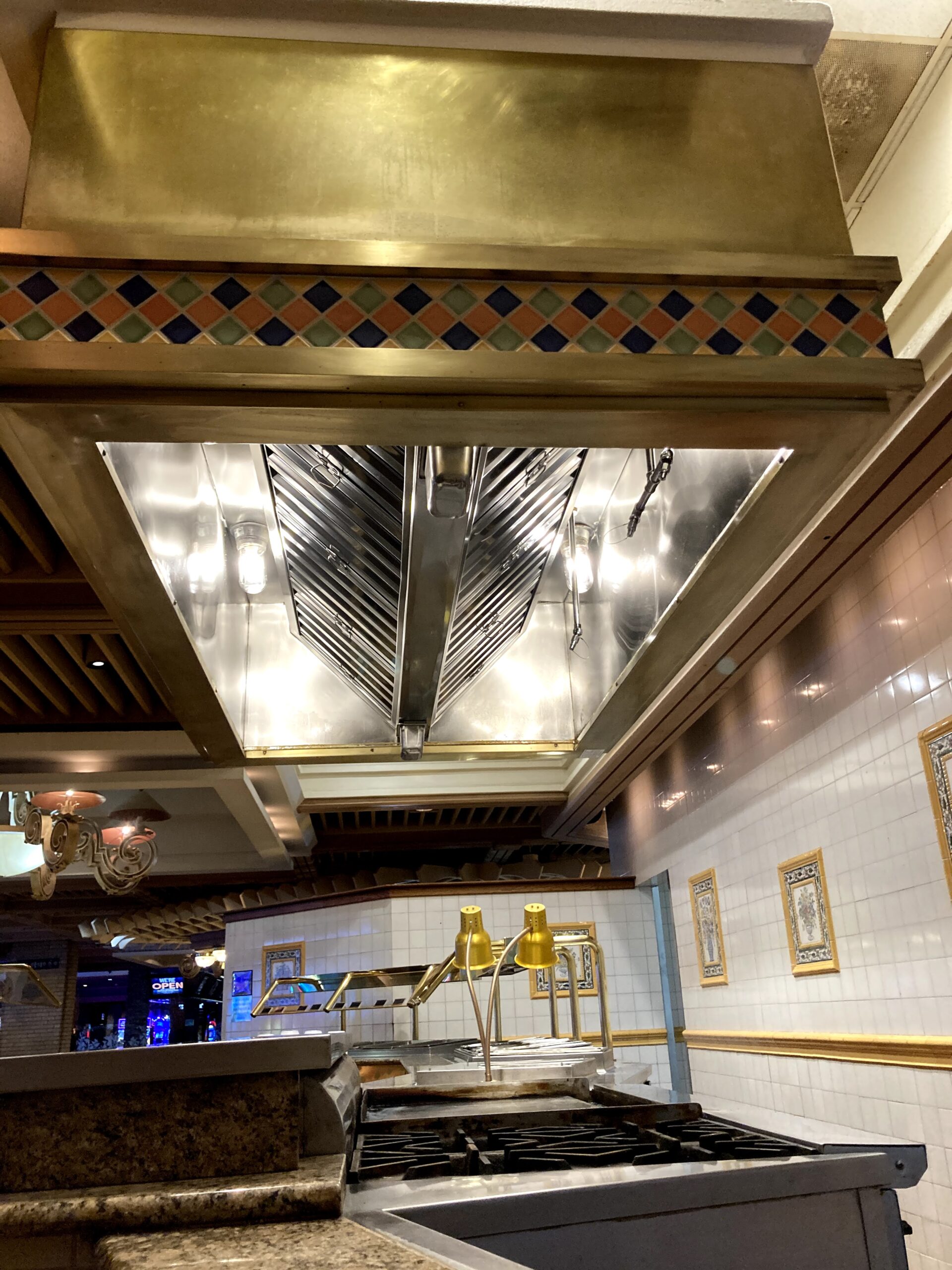 Professional exhaust hood cleaning in commercial kitchen